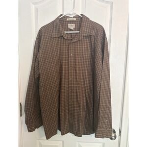 L.L.Bean Wrinkle Resistant Plaid Button Down Shirt XXL REGULAR